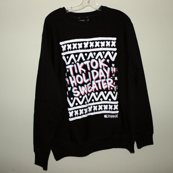 new oversized unisex Lushsux x TikTok Holiday Sweater Beyond The Streets USA - Picture 2 of 4